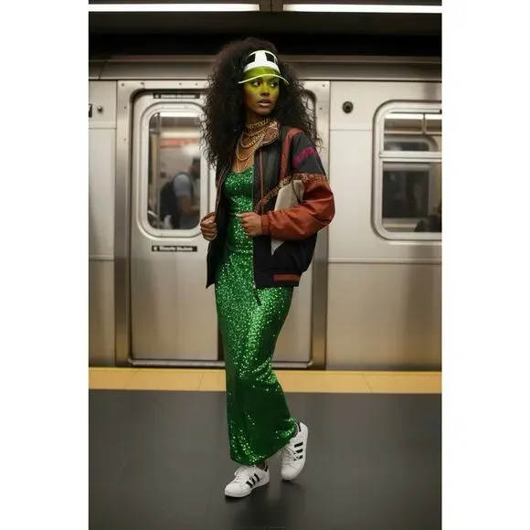 Vintage 90s RE Sport River Edge Bomber Jacket M Nylon Geometric Colorblock Retro - Picture 2 of 16